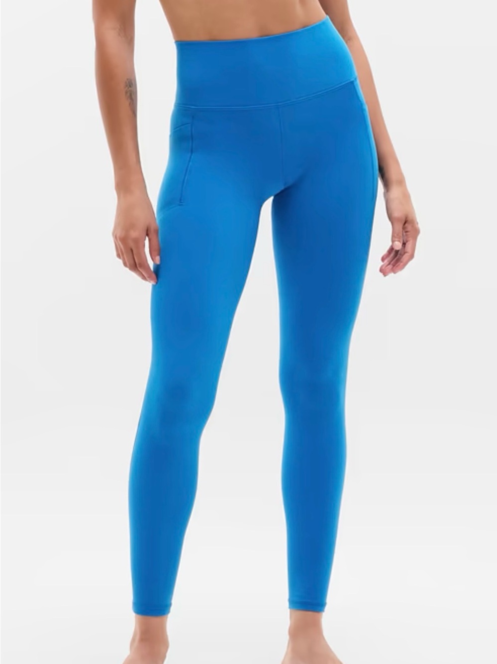 Athleta Electric Blue High-Rise Leggings Salutaion Stash 7/8 Tight